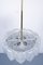 Large Mid-Century Ice Glass Chandelier from Doria, Image 6