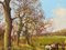 James Wright, Caballos con labradores en la campiña inglesa, años 90, óleo sobre lienzo, Imagen 12