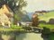 Georges Charles Robin, pintura al óleo impresionista del paisaje del río del siglo XX de un artista moderno francés, 1950, Imagen 6