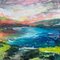Angela Wakefield, Abstract River Bank Landscape, 2020, Acrylic on Canvas, Framed 12