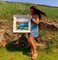 Angela Wakefield, Abstract River Bank Landscape, 2020, Acrylic on Canvas, Framed 2