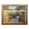 Graham Painter, English High Summer Riverbank Landscape, 1998, Olio, Incorniciato, Immagine 1
