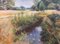 Graham Painter, English High Summer Riverbank Landscape, 1998, Oil, Framed, Image 5