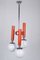 Mid-Century Red Italian Chandelier 1