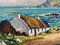 William Henry Burns, Coastal Scene with Cottage at Glen Head, Ireland, 1985, Oil Painting 5