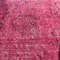 Alfombra turca vintage de lana sobreteñida en rosa, años 70, Imagen 10