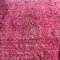 Vintage Turkish Over-Dyed Pink Rug in Wool, 1970s 10