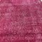 Alfombra turca vintage de lana sobreteñida en rosa, años 70, Imagen 3