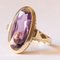 Vintage 14k Yellow Gold Ring with Amethyst, 1970s, Image 2