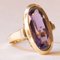 Vintage 14k Yellow Gold Ring with Amethyst, 1970s 8