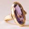 Vintage 14k Yellow Gold Ring with Amethyst, 1970s, Image 8