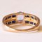 Vintage 9k Yellow Gold Tanzanite, Sapphire and Diamond Ring, 1970s 5