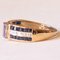 Vintage Ring aus 9 Karat Gelbgold mit Tansanit, Saphir und Diamanten, 1970er 4