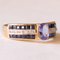 Vintage 9k Yellow Gold Tanzanite, Sapphire and Diamond Ring, 1970s 6