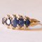 Vintage 14k Yellow and White Gold Sapphire and Diamond Ring, 1960s 2