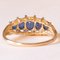 Vintage 14k Yellow and White Gold Sapphire and Diamond Ring, 1960s, Image 5