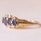 Vintage 14k Yellow and White Gold Sapphire and Diamond Ring, 1960s 3