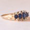 Vintage 14k Yellow and White Gold Sapphire and Diamond Ring, 1960s 7