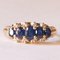 Vintage 14k Yellow and White Gold Sapphire and Diamond Ring, 1960s 1