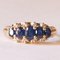 Vintage 14k Yellow and White Gold Sapphire and Diamond Ring, 1960s, Image 1