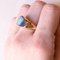 Vintage 9k Yellow Gold Ring with Doublet Opals, 1980s 11