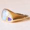 Vintage 9k Yellow Gold Ring with Doublet Opals, 1980s 2