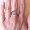 Vintage 9k Yellow Gold Ring with Doublet Opals, 1980s, Image 9