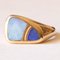 Vintage 9k Yellow Gold Ring with Doublet Opals, 1980s 3