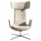 White Odyssey Armchair in Leather and Fabric Finish from BD Barcelona 2