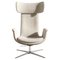 White Odyssey Armchair in Leather and Fabric Finish from BD Barcelona, Image 2