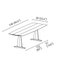 Dinning Table with Silver Top with Wood Trestle Legs from BD Barcelona 4