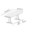 Dinning Table with Silver Top with Wood Trestle Legs from BD Barcelona, Image 4