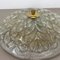Large Murano Ice Glass Ceiling Wall Light in the style of Kalmar, 1970s 26