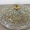 Large Murano Ice Glass Ceiling Wall Light in the style of Kalmar, 1970s, Image 6