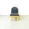 Modern Italian Chair in Gray Velvet, Briar Wood and Yellow Metal, 1980s 2