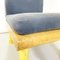 Modern Italian Chair in Gray Velvet, Briar Wood and Yellow Metal, 1980s, Image 10