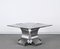 French Smoked Glass and Steel Squared Coffee Table by Francois Monnet, 1970s 11