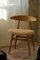 Modern Danish Model Ch33 Chair in Oak & Lambswool attributed to Hans J. Wegner for Carl Hansen & Søn, 1950s, Image 6