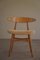 Modern Danish Model Ch33 Chair in Oak & Lambswool attributed to Hans J. Wegner for Carl Hansen & Søn, 1950s, Image 8
