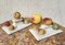 Plateau en Marbre avec Fruits, 19ème Siècle, Set de 2 4