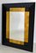 Italian Black Lacquered and Gold Wall Mirror, 1980s 2
