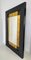 Italian Black Lacquered and Gold Wall Mirror, 1980s 4