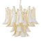 Italian Petal Suspension Lamp in Murano Glass Amber and White Color, 1990s, Image 2