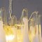 Lámpara de suspensión italiana Petal de cristal de Murano en ámbar y blanco, años 90, Imagen 11