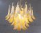 Italian Petal Suspension Lamp in Murano Glass Amber and White Color, 1990s 5