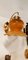 Wandlampe aus Messing mit Bernsteinglas 10