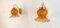 Brass Wall Light with Amber Glass 15