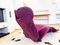 Chaise longue 111 Wink in pelle scamosciata viola di Toshiyuki Kita per Cassina, Italia, Immagine 2