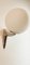 Lámpara de pared de latón cromado con esfera blanca satinada, Imagen 1