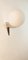 Lámpara de pared de latón cromado con esfera blanca satinada, Imagen 10